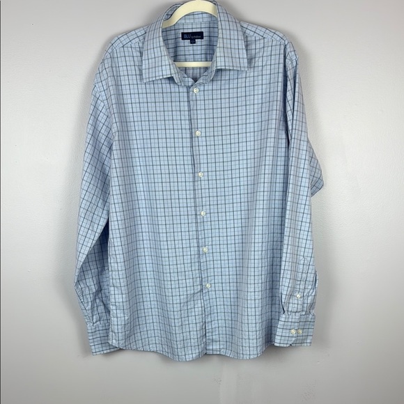 Blu by Polifroni Blue Casual Button Down Shirt Size 17.5 - Picture 2 of 11